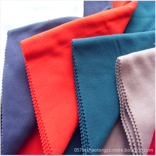 Plain Dyed Double-sided Brushed Polar Fleece Jersey Fabric